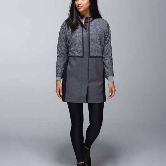 Lululemon Cocoon Car Coat (solid grey back) - Picture 1 of 9